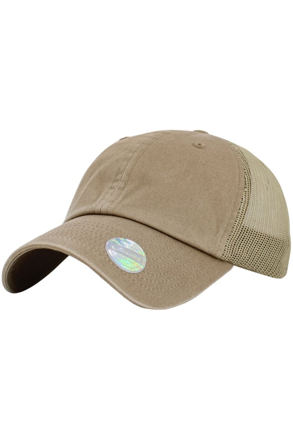 6-Panel Low Profile Unconstructed Trucker Mesh Back Dad Hat Baseball Cap
