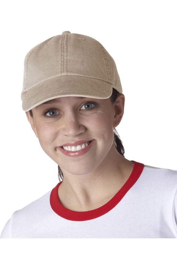 6-Panel Low-Profile Washed Pigment-Dyed Cap , AD969 , STONE , One Size