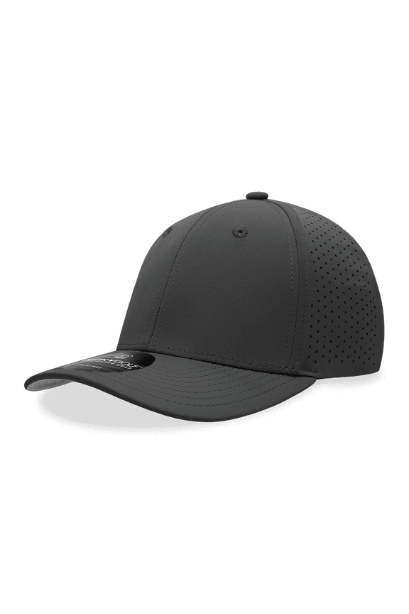 Decky 6412 6 Panel Mid Prof Perforated Cap-Black