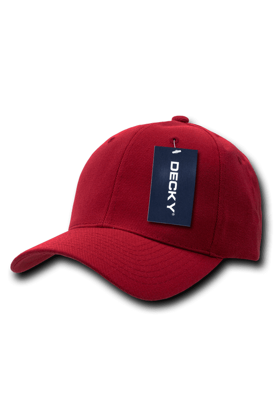 207 6 Panel Mid Profile Structured Acrylic/Polyester Cap-Cardinal