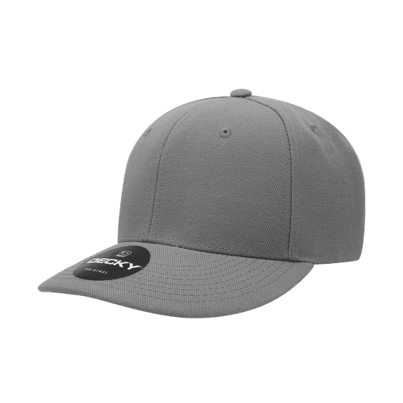 Decky 207 6 Panel Mid Profile Structured Acrylic/Polyester Cap-Charcoal
