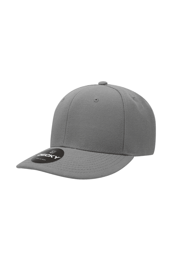 207 6 Panel Mid Profile Structured Acrylic/Polyester Cap-Charcoal