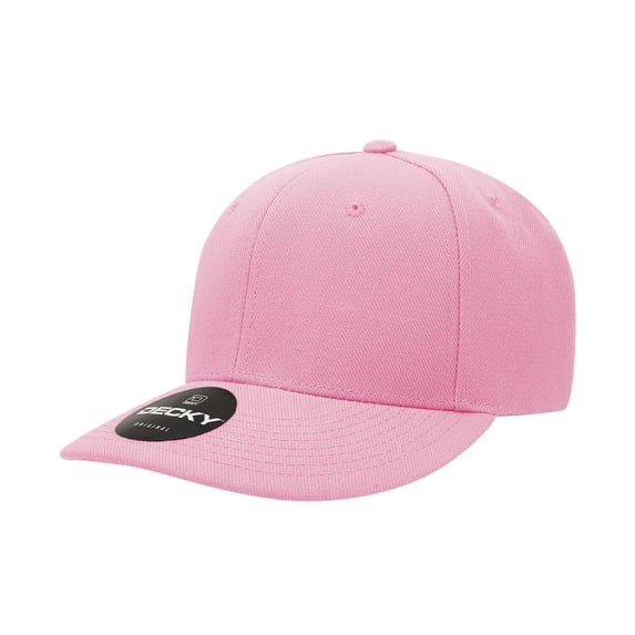Decky 207 6 Panel Mid Profile Structured Acrylic/Polyester Cap-PNK