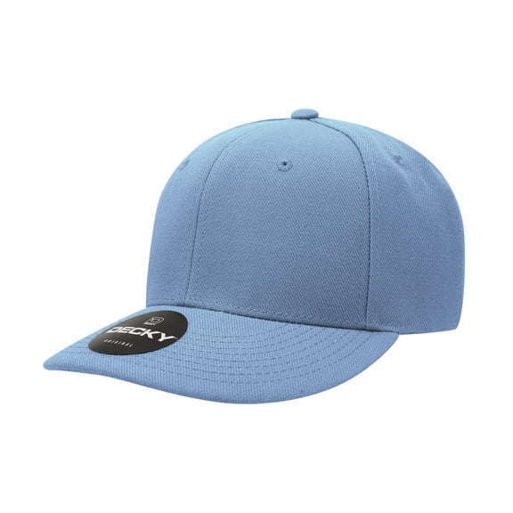Decky 207 6 Panel Mid Profile Structured Acrylic/Polyester Cap-Sky Blue
