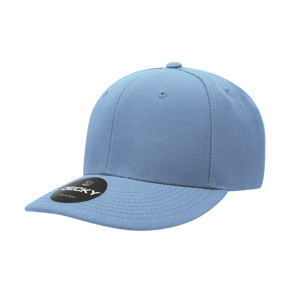 Decky 207 6 Panel Mid Profile Structured Acrylic/Polyester Cap-Sky Blue