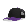 thumbnail image 1 of Decky 6031 6 Panel Mid Profile Structured Contra-Stitch Trucker-black/purple, 1 of 1