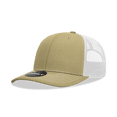 thumbnail image 1 of Decky 6031 6 Panel Mid Profile Structured Contra-Stitch Trucker-Khaki/white, 1 of 1