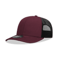 thumbnail image 1 of Decky 6031 6 Panel Mid Profile Structured Contra-Stitch Trucker-Maroon/White, 1 of 1