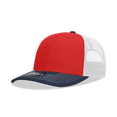 thumbnail image 1 of Decky 6031 6 Panel Mid Profile Structured Contra-Stitch Trucker-Navy/Red/White, 1 of 1