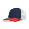 thumbnail image 1 of Decky 6031 6 Panel Mid Profile Structured Contra-Stitch Trucker-Red/Navy/White, 1 of 1