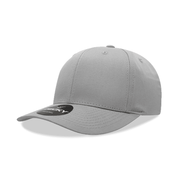 Decky 6022 6 Panel Mid Profile Structured Cotton Blend Cap-Grey