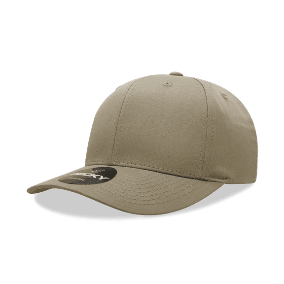 Decky 6022 6 Panel Mid Profile Structured Cotton Blend Cap-Khaki