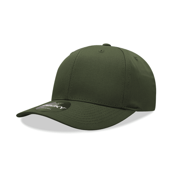 Decky 6022 6 Panel Mid Profile Structured Cotton Blend Cap-Olive