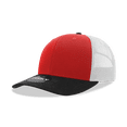 thumbnail image 1 of Decky 6021 6 Panel Mid Profile Structured Cotton Blend Trucker-Black/Red/White, 1 of 1