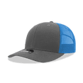 thumbnail image 1 of Decky 6021 6 Panel Mid Profile Structured Cotton Blend Trucker-Charcoal/SKY, 1 of 1