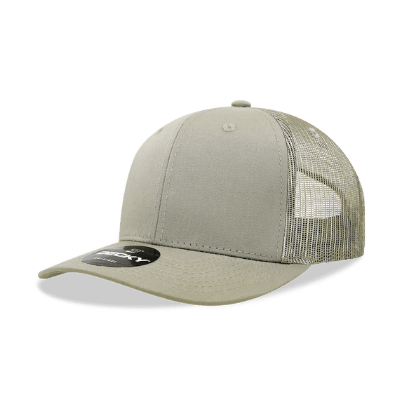 Decky 6021 6 Panel Mid Profile Structured Cotton Blend Trucker-LOD
