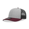 thumbnail image 1 of Decky 6021 6 Panel Mid Profile Structured Cotton Blend Trucker-Maroon/H.Grey/Charcoal, 1 of 1