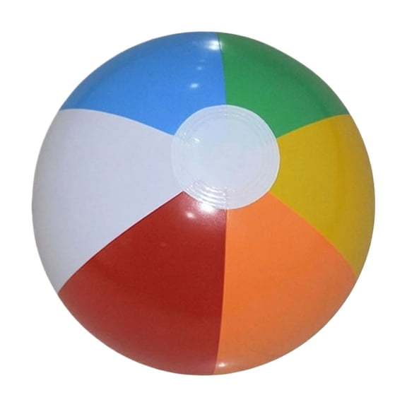 6-Panel PVC Inflatable Beach Ball 20 Inch, Colorful Summer Pool Water Party Game Ball, Lightweight Outdoor Backyard Gathering Accessory for Vacation Beach Fun