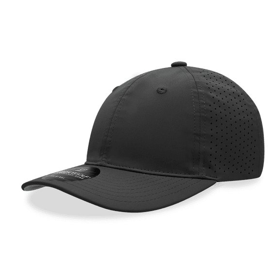 Decky 6413 6 Panel Relaxed Perforated Cap-Black