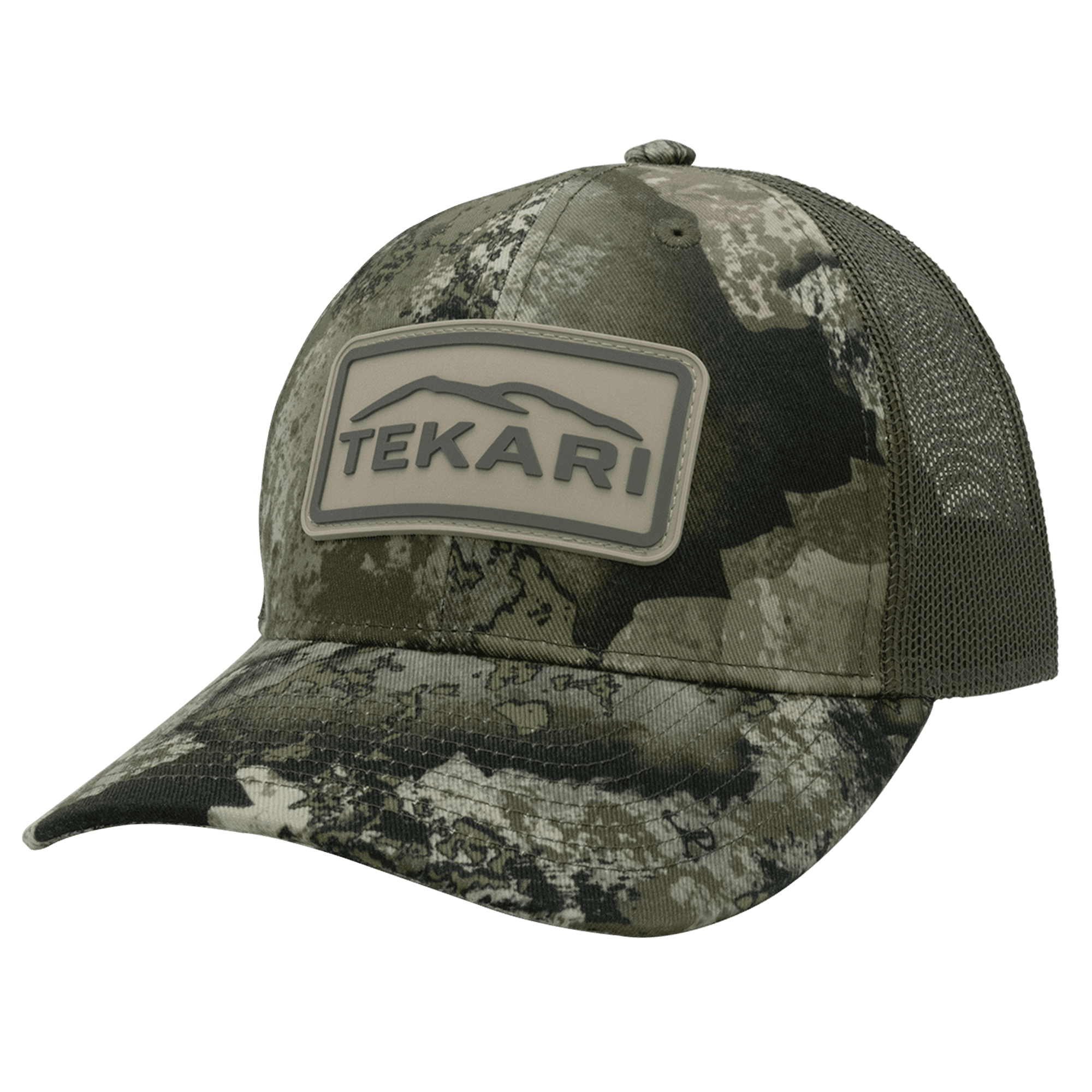 6 Panel Rubber Patch XRC Camo Mesh Back Curved Bill, OSFM