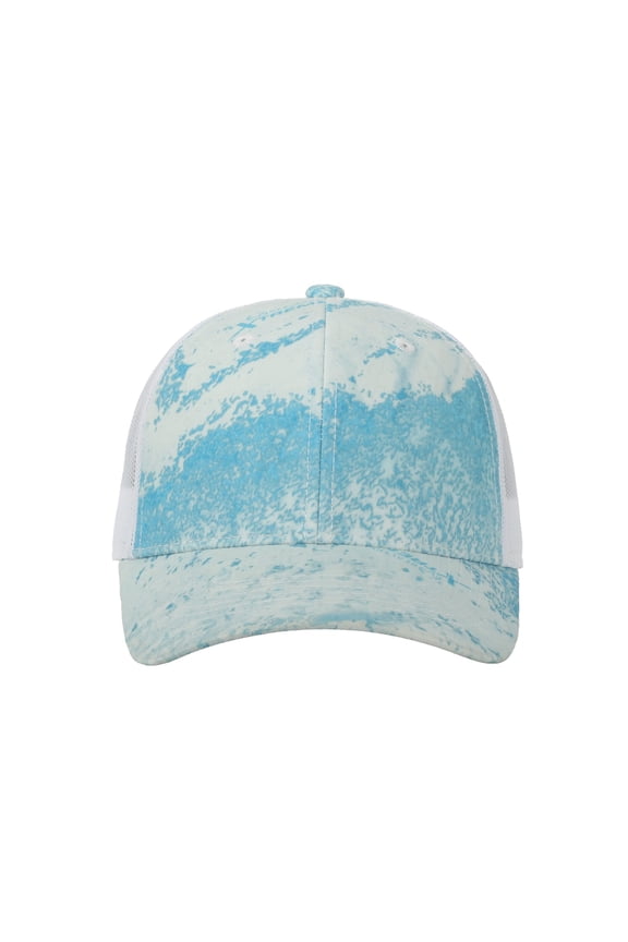 Fishing WAV3 Ice/White 6-Panel Cap Structured Mid Profile Snapback, One Size