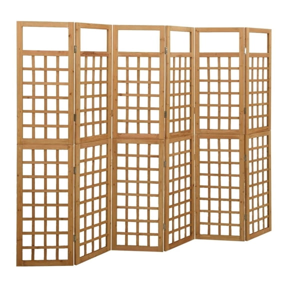 6-Panel /Trellis Solid Fir Wood 95.5"x70.9"
