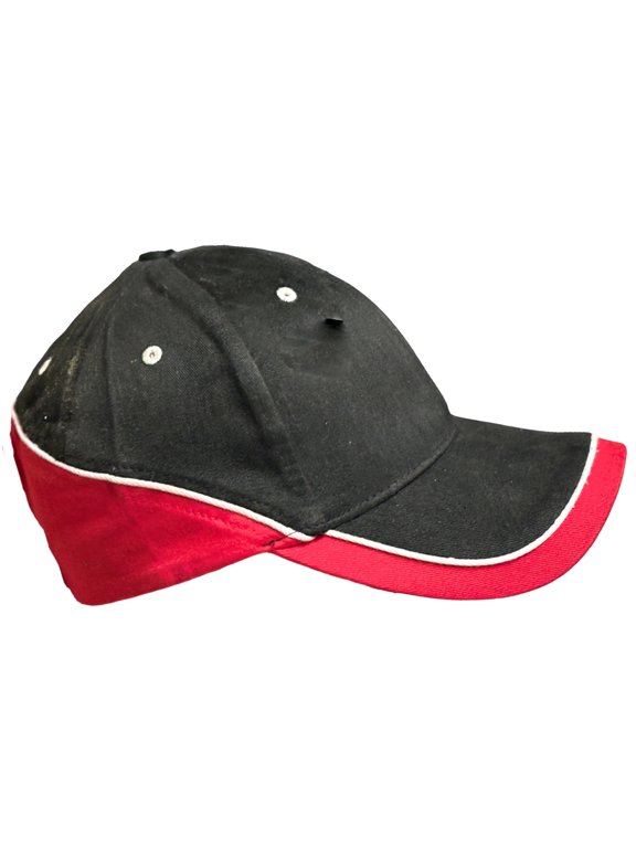 6 Panel Visor two-tone with White Piping Cotton Adjustable Velcro Unisex Light Weight Baseball trucker Cap Hat One Size Fits Most.