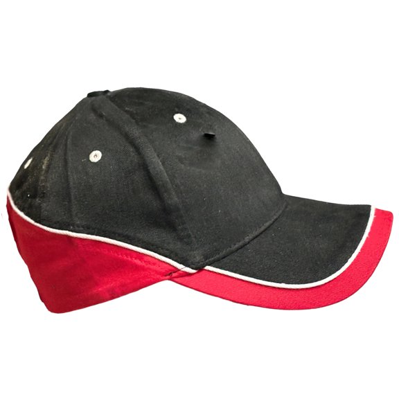 6 Panel Visor two-tone with White Piping Cotton Adjustable Velcro Unisex Light Weight Baseball trucker Cap Hat One Size Fits Most.