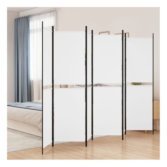 6-Panel White 118.1"x78.7" Fabric