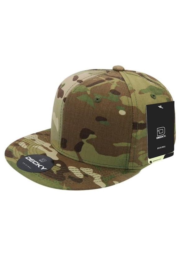 6 Pannel High Crown Snapback Cap - Multicam