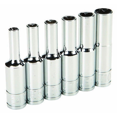 6 Pc 1/4 in. Drive E-Socket Set