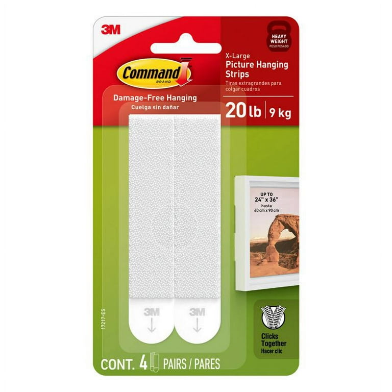3M Command White Large Picture Hanging Strips 6 pair 3M Command White Large Picture Hanging Strips 6 pair