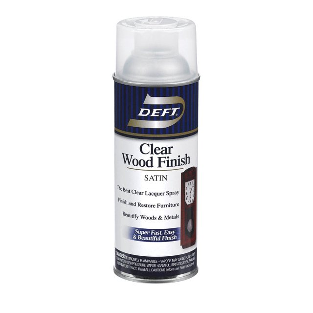 6 Pc, Deft Satin Clear OilBased Wood Finish Lacquer Spray 12.25 Oz