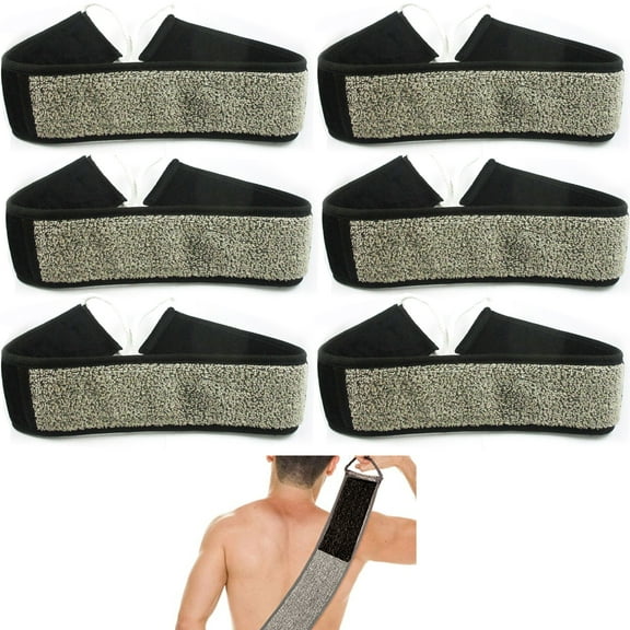 6 Pc Exfoliating Loofah Loofa Back Strap Bath Shower Body Sponge Scrubber Brush