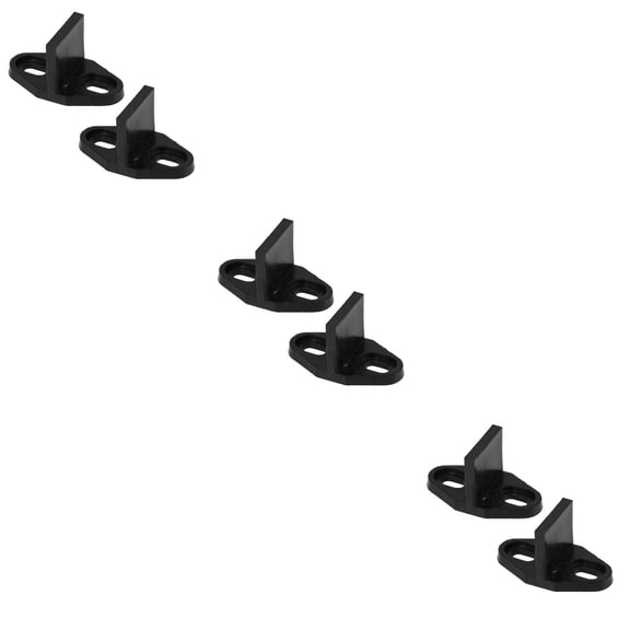 ifundom Black Ground Mount Sliding Barn Door Guide, Modern Style Hardware Kit, 6 Pieces for Easy Installation