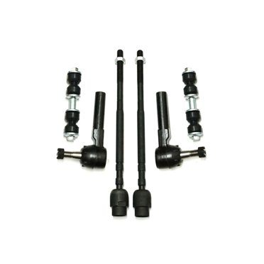 Front End Steering Suspension Kit 6pc - Inner Outer Tie Rods & Sway Bar Links