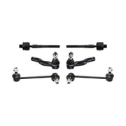 6 Pc Front LH RH Suspension Kit Sway Bar Links + Outer & Inner Tie Rod Ends Fits Ford Fusion/Fusion 2010 3.5L V6/Lincoln MKZ