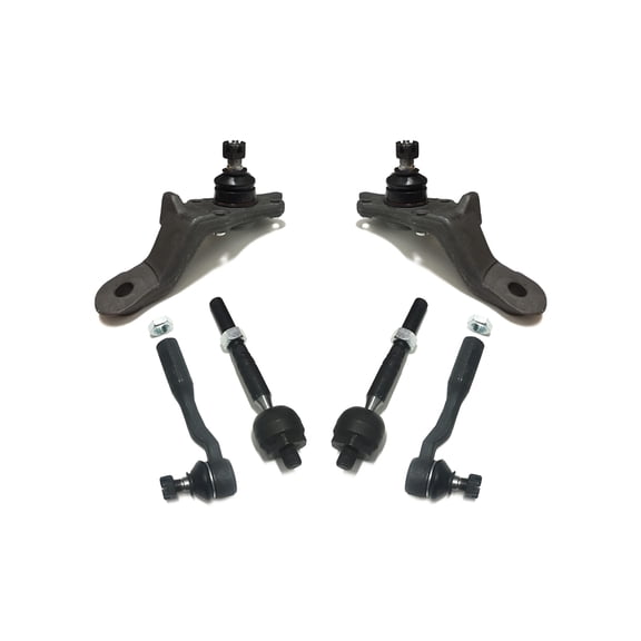 6 Pc Front Lower Ball Joints + Outer & Inner Tie Rod Ends Steering & Suspension Kit