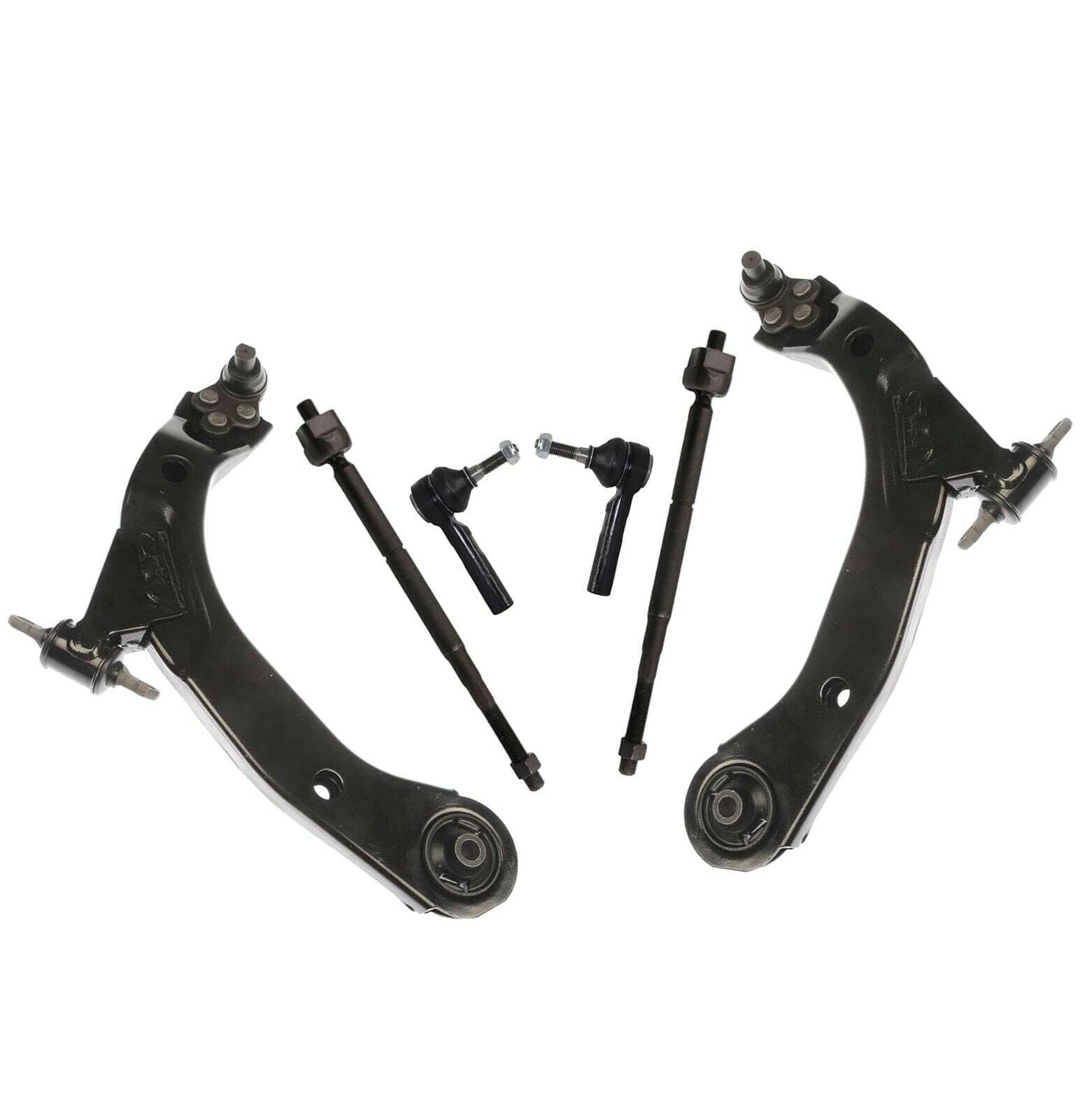 6 Pc Front Lower Control Arm + Tie Rod Ends Suspension Set Left Right