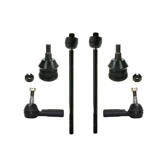 6 Pc Front Outer Inner Tie Rod Ends + Lower Ball Joints Suspension Passenger and Driver Fits select: 2006 CADILLAC COMMERCIAL CHASSIS, 2007 CADILLAC DTS
