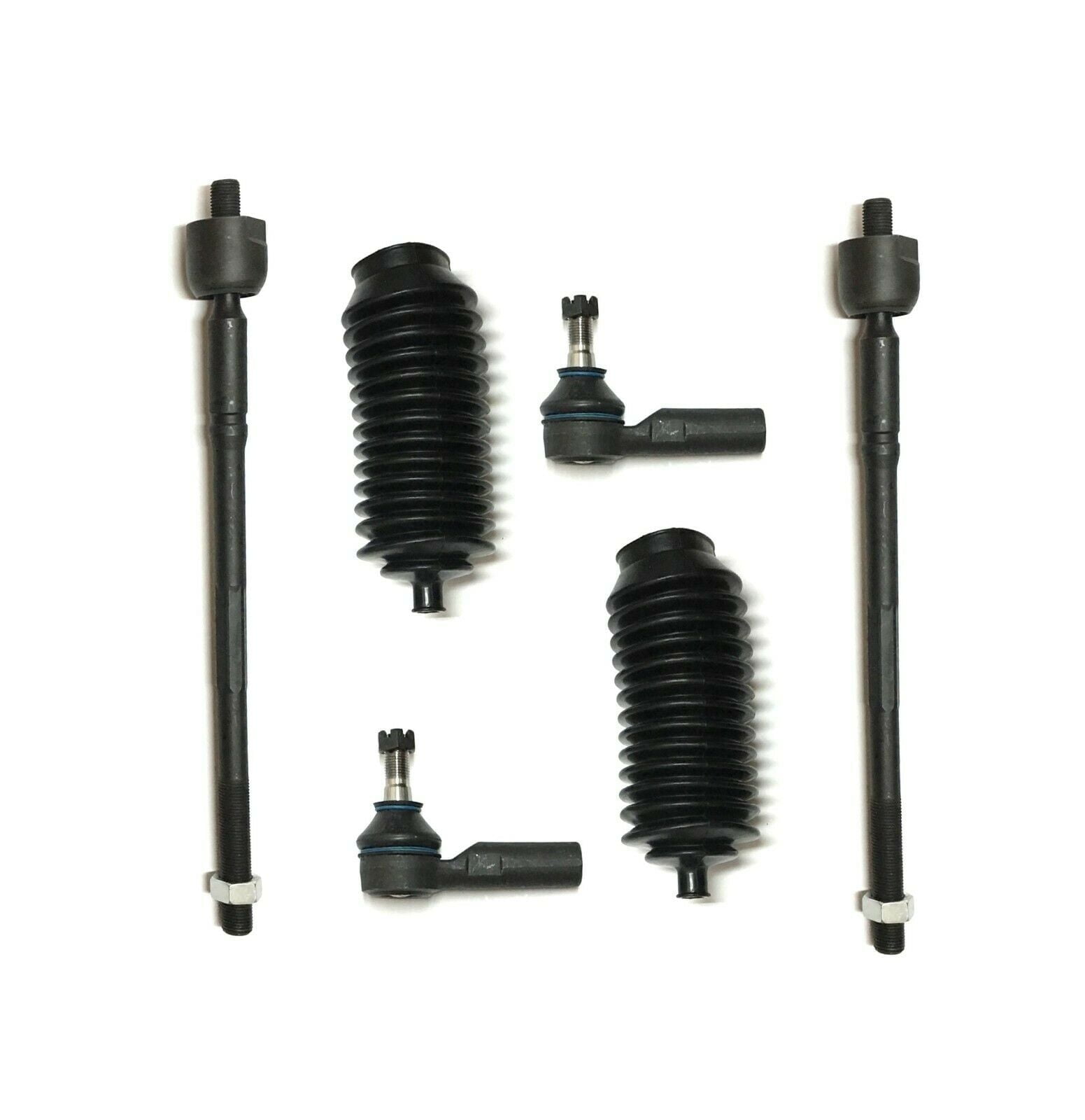 6 Pc Front Outer & Inner Tie Rod Ends Rack & Pinion Bellow Boots Front Steering Kit Fits select: 1997-2001 TOYOTA CAMRY, 1997-2004 TOYOTA AVALON