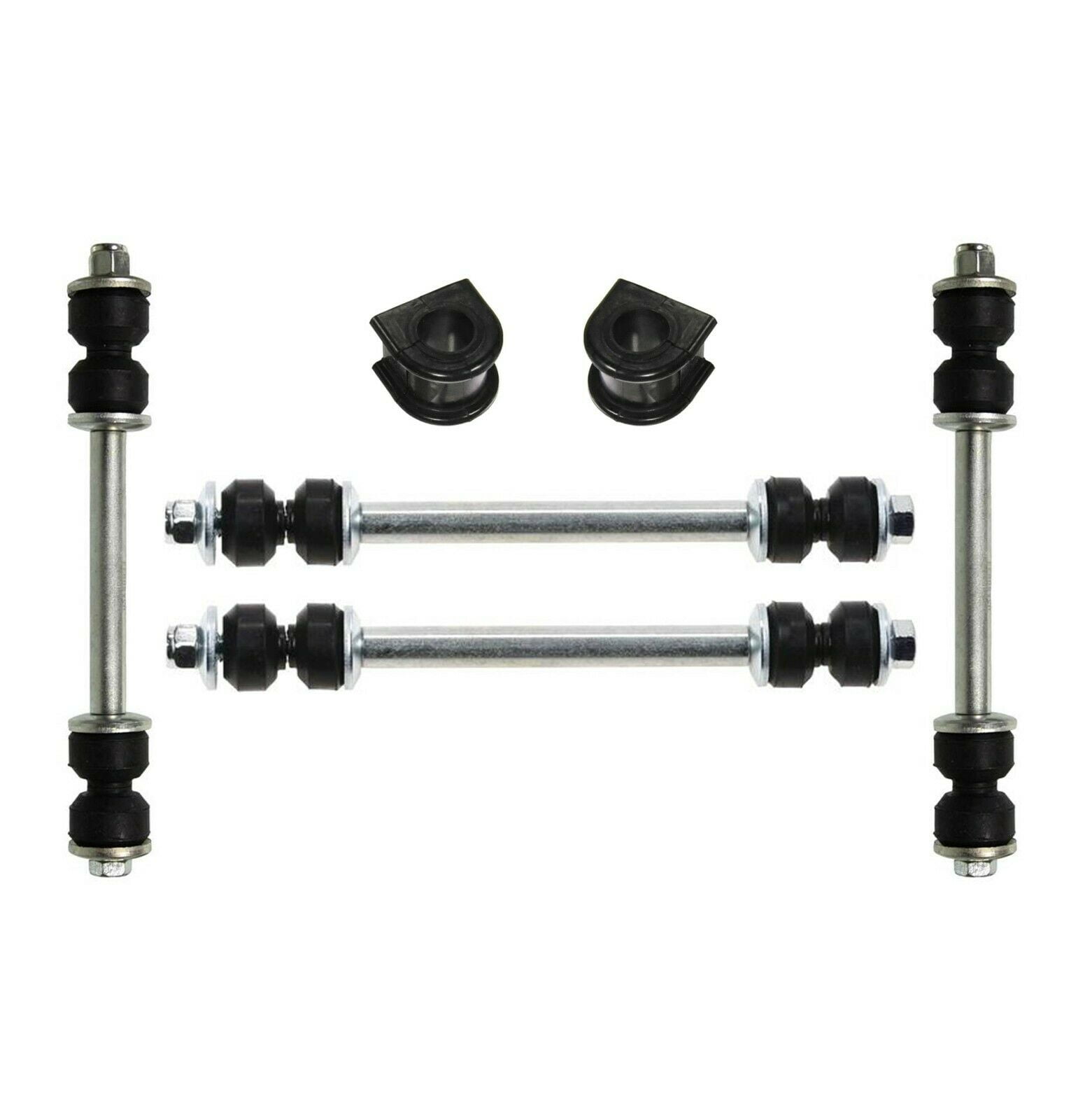 6 Pc Front & Rear Sway Bar Links + Sway Bar Bushings Suspension Kit Fits a 29 or 30mm Bar Only
