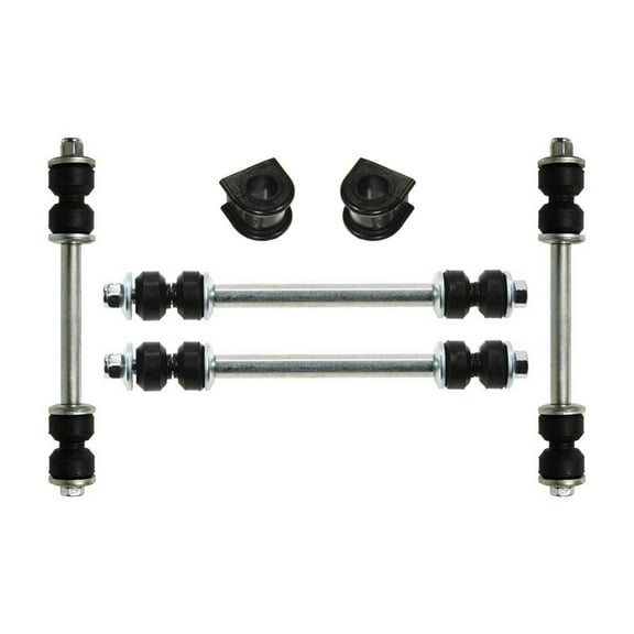 6 Pc Front & Rear Sway Bar Links + Sway Bar Bushings Suspension Kit Fits a 29 or 30mm Bar Only