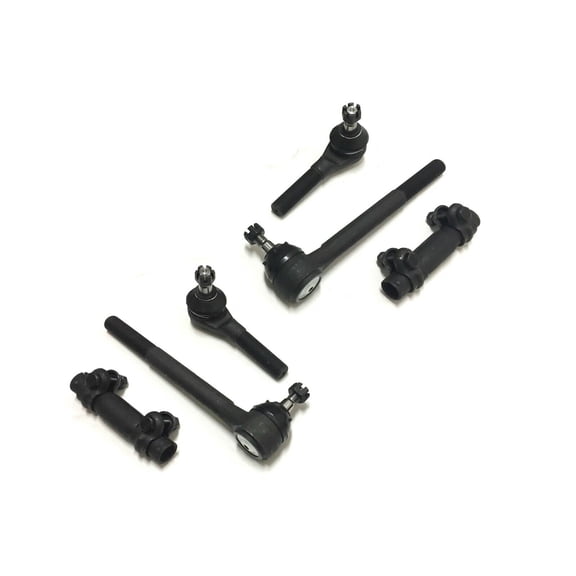 6 Pc Front Steering Kit Inner & Outer Tie Rod Ends Adjusting Sleeves Compatible with 4WD / 4x4 Models Only Fits select: 1998-2004 CHEVROLET S TRUCK, 1998-2005 CHEVROLET BLAZER