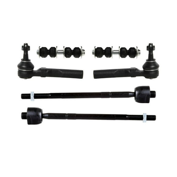 6 Pc Front Steering & Suspension Stabilizer Sway Bar Links Outer Inner Tie Rod Ends Passenger Driver Side Kit Fits select: 1997-1998 CHEVROLET MALIBU, 1997-1998 OLDSMOBILE CUTLASS