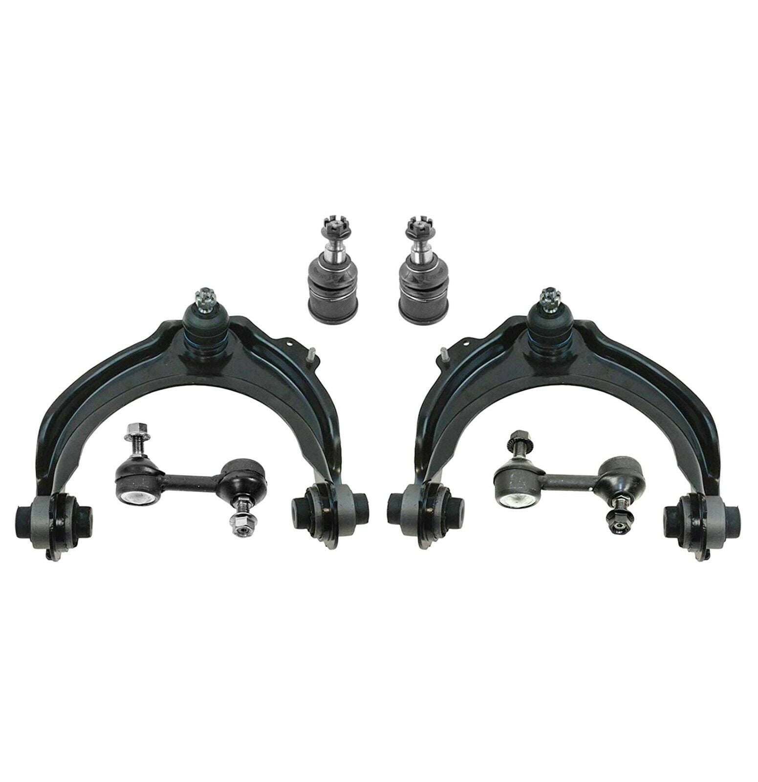 6 Pc Front Suspension Kit Stabilizer Sway Bars + Upper Contro Arm