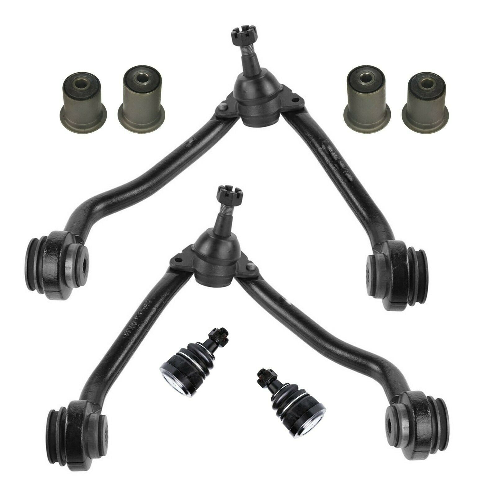 6 Pc Front Suspension Kit Upper Control Arms + Lower Control Arm