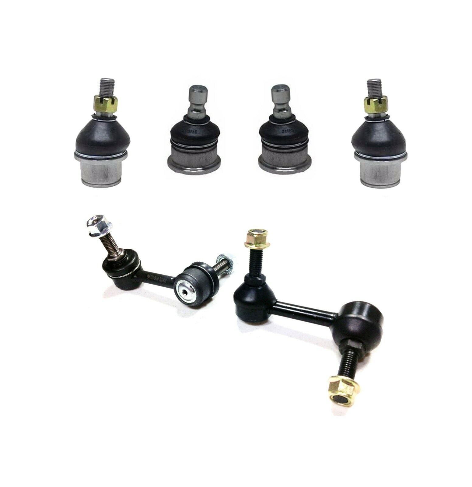 6 Pc Front Suspension Kit Upper & Lower Ball Joints Sway Bar End Links