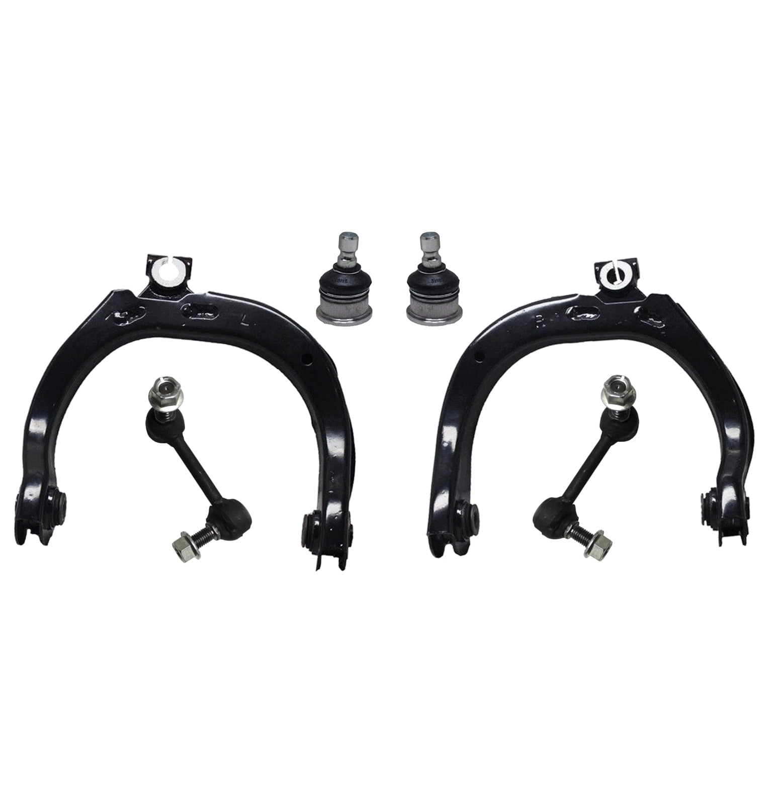 6 Pc Front Suspension Set Upper Control Arm Ball Joints & Sway Bar