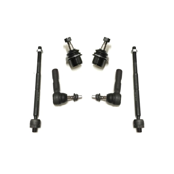 6 Pc Front Suspension & Steering Kit RWD Models Tie Rod Ends Inner Outer + Lower Ball Joints